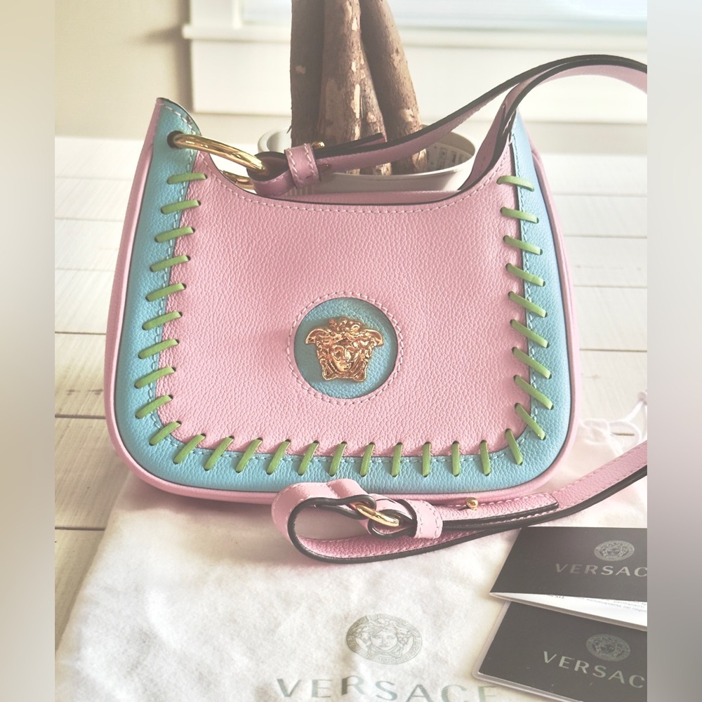 Versace La Medusa Pink Small Shoulder / Crossbody Bag